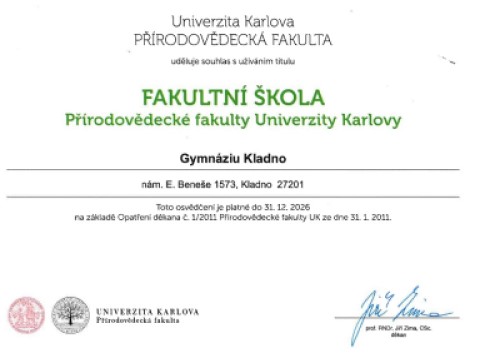 Fakultní škola Univerzity Karlovy v Praze, Přírodovědecké fakulty